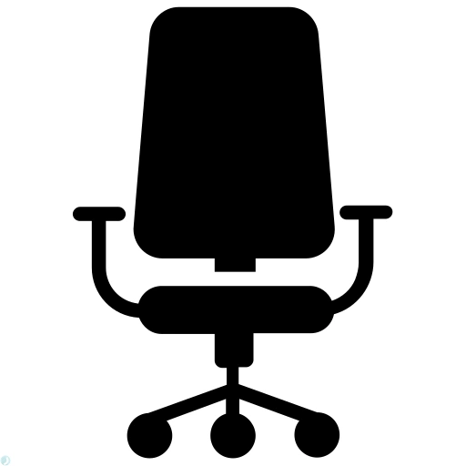 دانلود آیکون صندلی (استایل توپر مشکی) با فرمت PNG