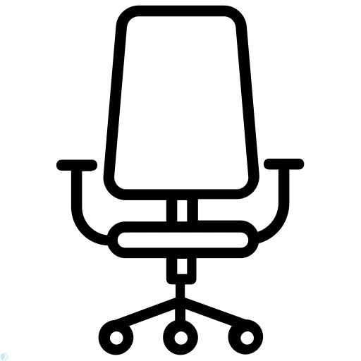 دانلود آیکون صندلی (استایل خطی مشکی) با فرمت PNG