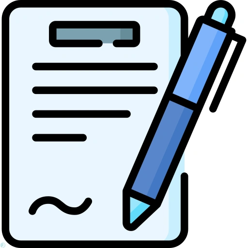 دانلود آیکون قرارداد (استایل خطی رنگی) با فرمت PNG