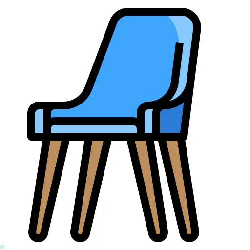 دانلود آیکون صندلی (استایل خطی رنگی) با فرمت PNG