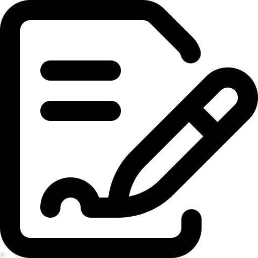 دانلود آیکون قرارداد (استایل توپر مشکی) با فرمت PNG