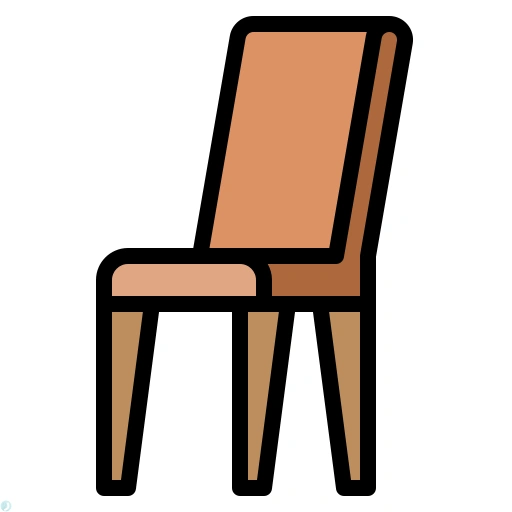 دانلود آیکون صندلی (استایل خطی رنگی) با فرمت PNG