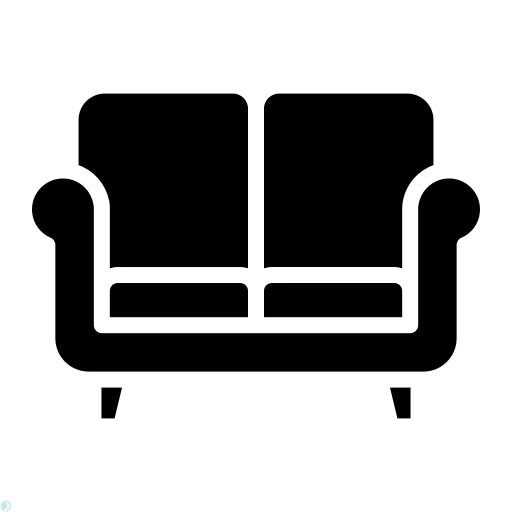 دانلود آیکون صندلی (استایل توپر مشکی) با فرمت PNG