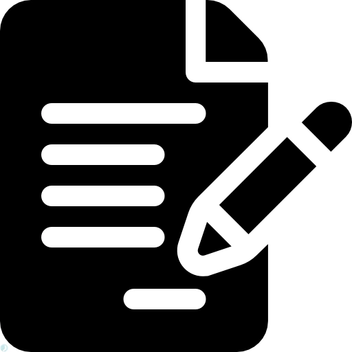 دانلود آیکون قرارداد (استایل توپر مشکی) با فرمت PNG