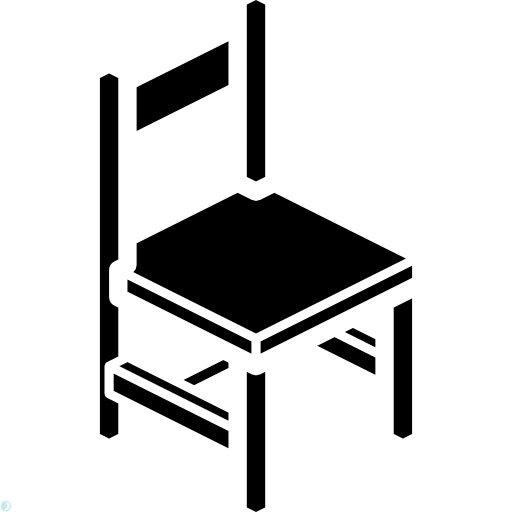 دانلود آیکون صندلی (استایل توپر مشکی) با فرمت PNG