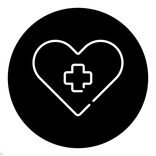 دانلود آیکون بیمارستان (استایل توپر مشکی) با فرمت PNG