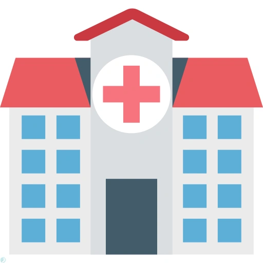 دانلود آیکون بیمارستان (استایل مسطح) با فرمت PNG