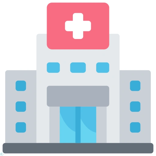 دانلود آیکون بیمارستان (استایل مسطح) با فرمت PNG