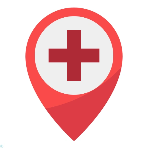 دانلود آیکون بیمارستان (استایل مسطح) با فرمت PNG