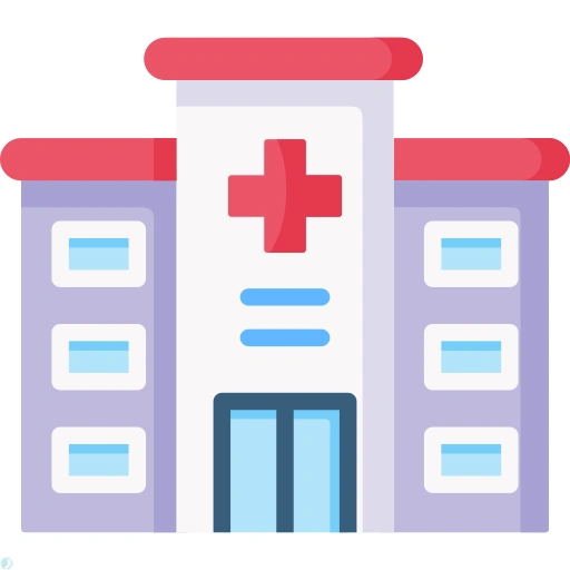 دانلود آیکون بیمارستان (استایل مسطح) با فرمت PNG