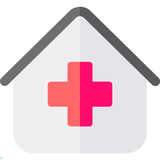 دانلود آیکون بیمارستان (استایل مسطح) با فرمت PNG
