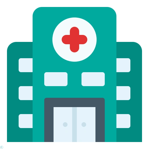 دانلود آیکون بیمارستان (استایل مسطح) با فرمت PNG