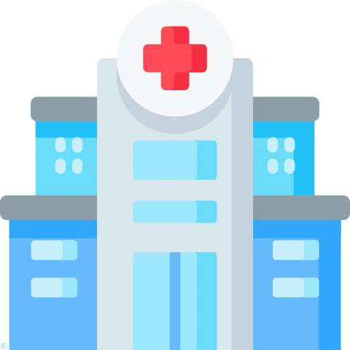 دانلود آیکون بیمارستان (استایل مسطح) با فرمت PNG