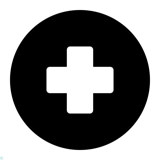 دانلود آیکون بیمارستان (استایل توپر مشکی) با فرمت PNG