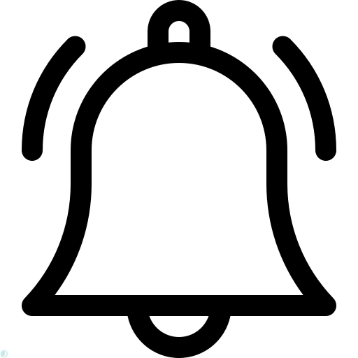 دانلود آیکون نوتیفیکیشن (استایل خطی مشکی) با فرمت PNG