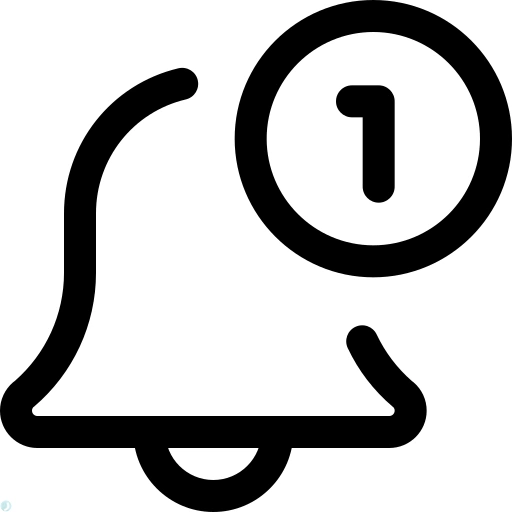 دانلود آیکون نوتیفیکیشن (استایل خطی مشکی) با فرمت PNG