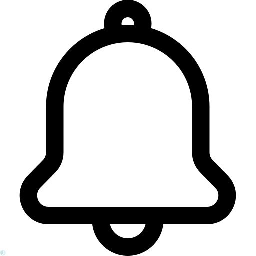 دانلود آیکون نوتیفیکیشن (استایل خطی مشکی) با فرمت PNG