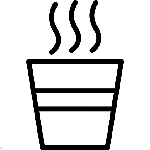 دانلود آیکون قهوه (استایل خطی مشکی) با فرمت PNG