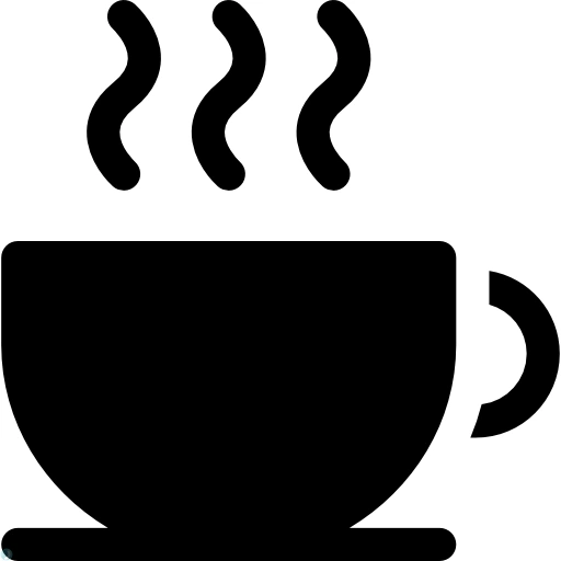 دانلود آیکون قهوه (استایل توپر مشکی) با فرمت PNG