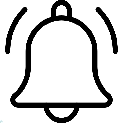 دانلود آیکون نوتیفیکیشن (استایل خطی مشکی) با فرمت PNG