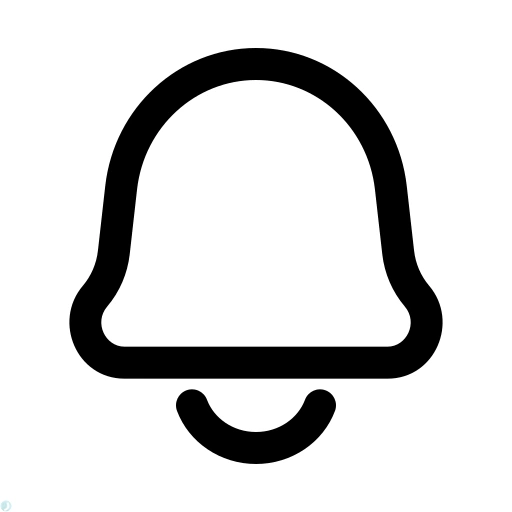 دانلود آیکون نوتیفیکیشن (استایل خطی مشکی) با فرمت PNG