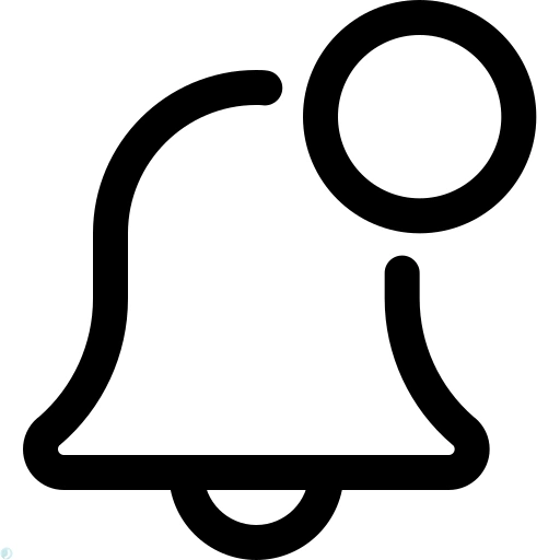 دانلود آیکون نوتیفیکیشن (استایل خطی مشکی) با فرمت PNG