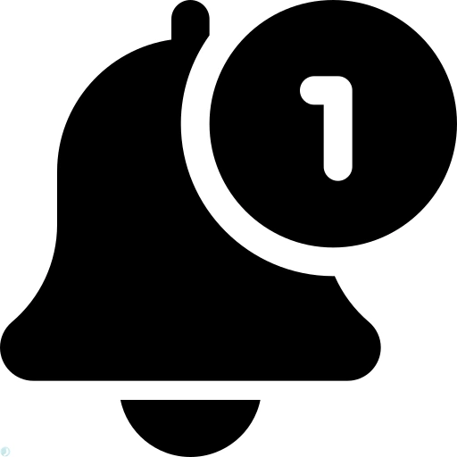 دانلود آیکون نوتیفیکیشن (استایل توپر مشکی) با فرمت PNG