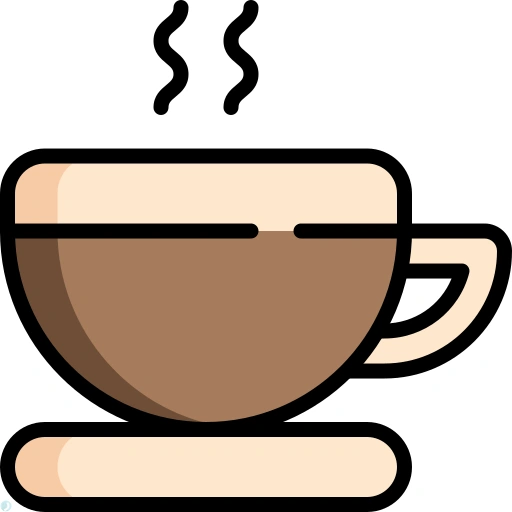 دانلود آیکون قهوه (استایل خطی رنگی) با فرمت PNG