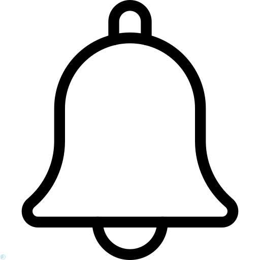 دانلود آیکون نوتیفیکیشن (استایل خطی مشکی) با فرمت PNG