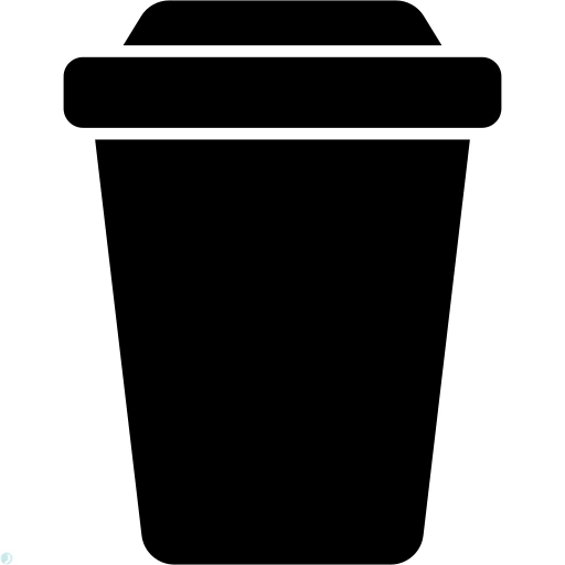 دانلود آیکون قهوه (استایل توپر مشکی) با فرمت PNG