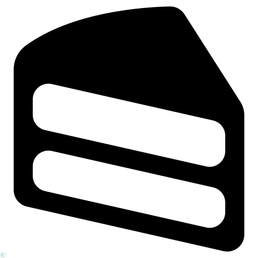 دانلود آیکون کیک (استایل توپر مشکی) با فرمت PNG