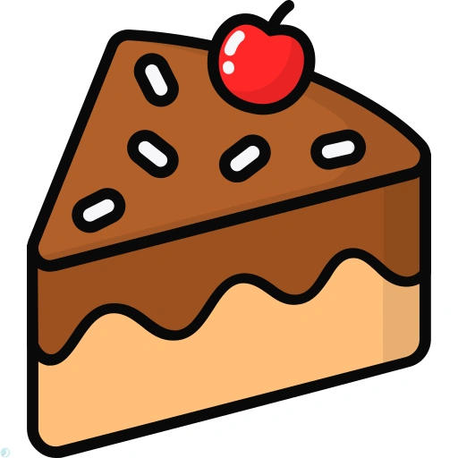 دانلود آیکون کیک (استایل خطی رنگی) با فرمت PNG