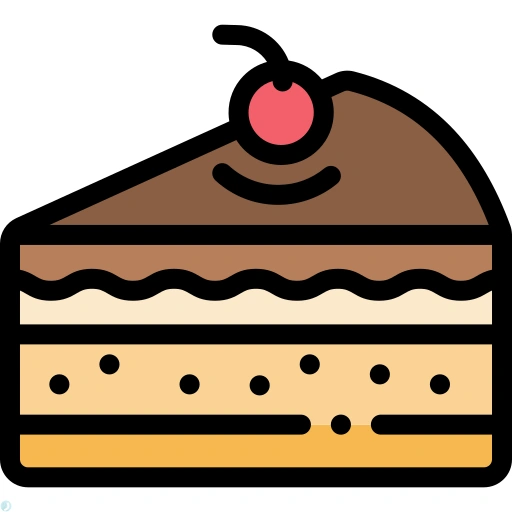 دانلود آیکون کیک (استایل خطی رنگی) با فرمت PNG