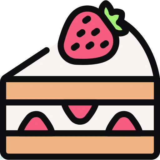 دانلود آیکون کیک (استایل خطی رنگی) با فرمت PNG