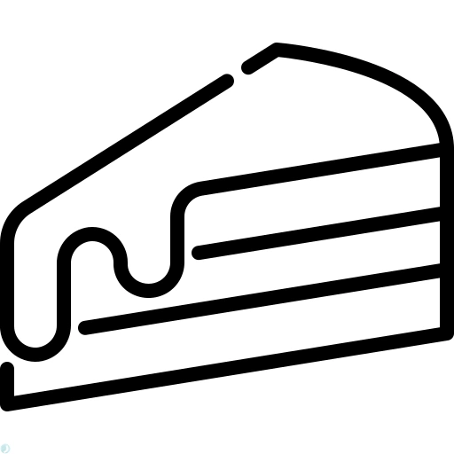 دانلود آیکون کیک (استایل خطی مشکی) با فرمت PNG