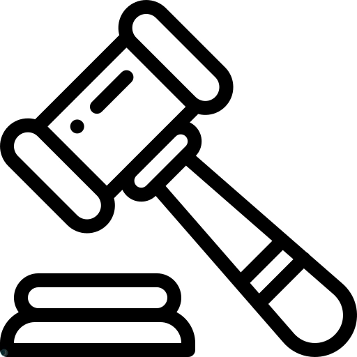 دانلود آیکون قانون (استایل خطی مشکی) با فرمت PNG