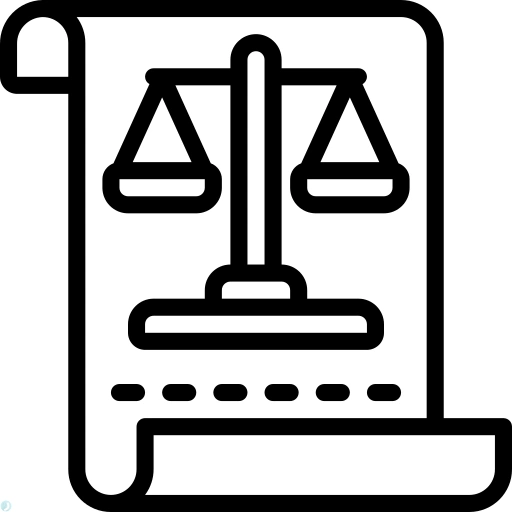 دانلود آیکون قانون (استایل خطی مشکی) با فرمت PNG