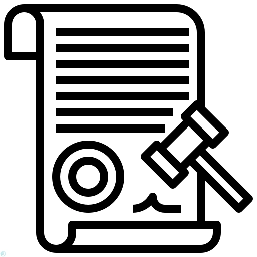 دانلود آیکون قانون (استایل خطی مشکی) با فرمت PNG