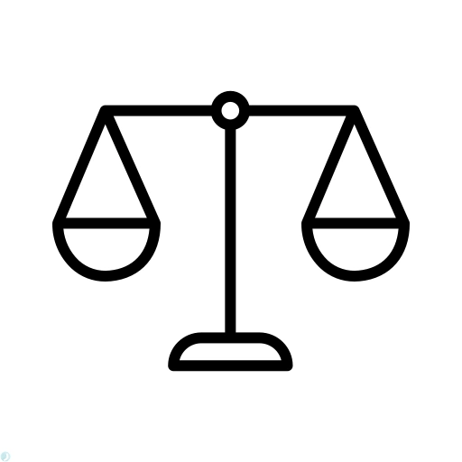 دانلود آیکون قانون (استایل خطی مشکی) با فرمت PNG