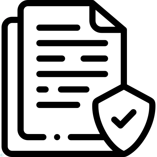 دانلود آیکون قانون (استایل خطی مشکی) با فرمت PNG