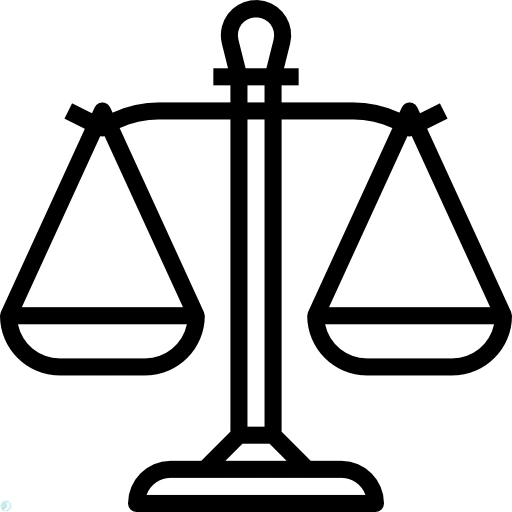 دانلود آیکون قانون (استایل خطی مشکی) با فرمت PNG