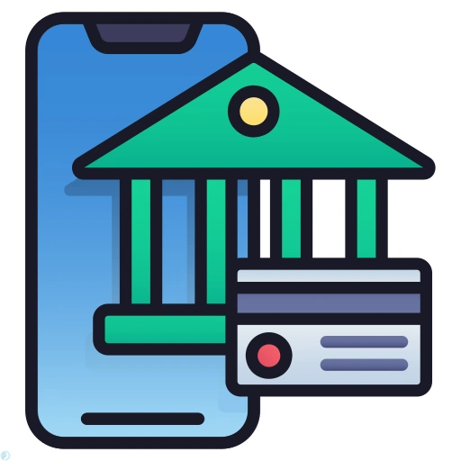 دانلود آیکون بانک (استایل خطی رنگی) با فرمت PNG