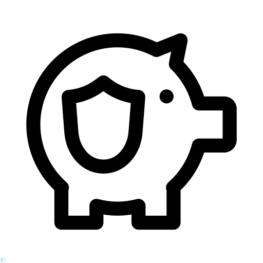 دانلود آیکون بانک (استایل خطی مشکی) با فرمت PNG