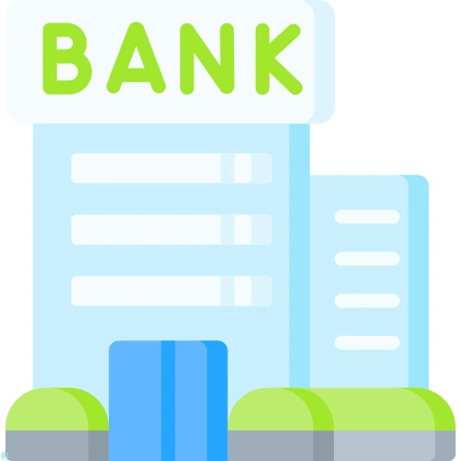 دانلود آیکون بانک (استایل مسطح) با فرمت PNG