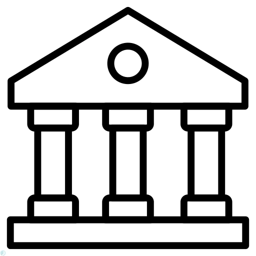 دانلود آیکون بانک (استایل خطی مشکی) با فرمت PNG