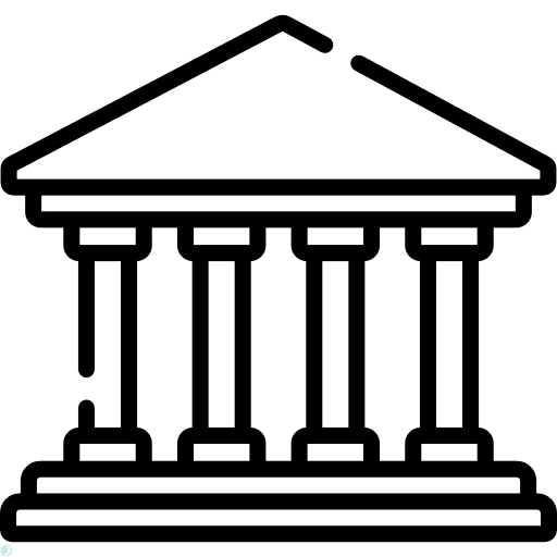 دانلود آیکون بانک (استایل خطی مشکی) با فرمت PNG