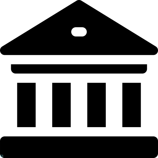 دانلود آیکون بانک (استایل توپر مشکی) با فرمت PNG