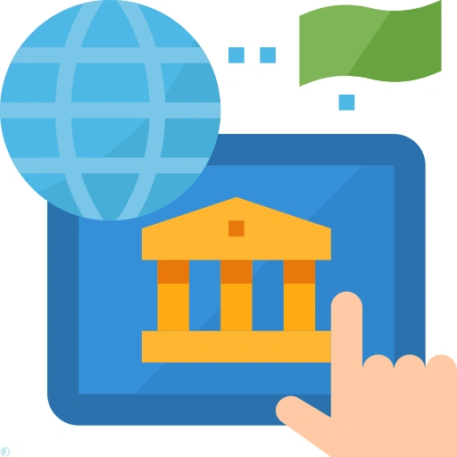 دانلود آیکون بانک (استایل مسطح) با فرمت PNG