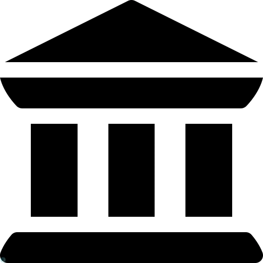 دانلود آیکون بانک (استایل توپر مشکی) با فرمت PNG