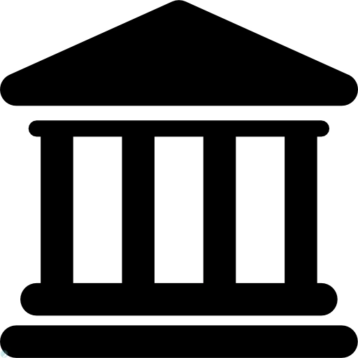 دانلود آیکون بانک (استایل توپر مشکی) با فرمت PNG